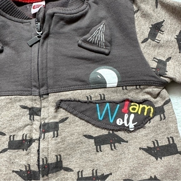 ⭐️ 5 for $25 TUC TUC Spain I AM WOLF Toddler Jacket Front Zipper 18 Mo - Picture 3 of 8